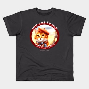 My Cat Is My Valentine Ginger Life 1AG Kids T-Shirt